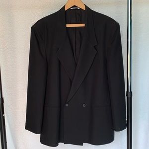 EUC ‘80s Florenzi 2-way black double-breasted jacket/blazer